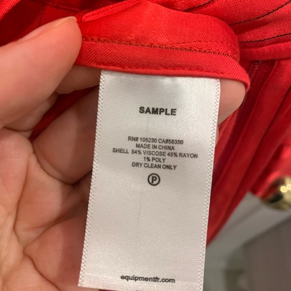 NWT Equipment Red Striped Jumpsuit Size 4 - Picture 6 of 8